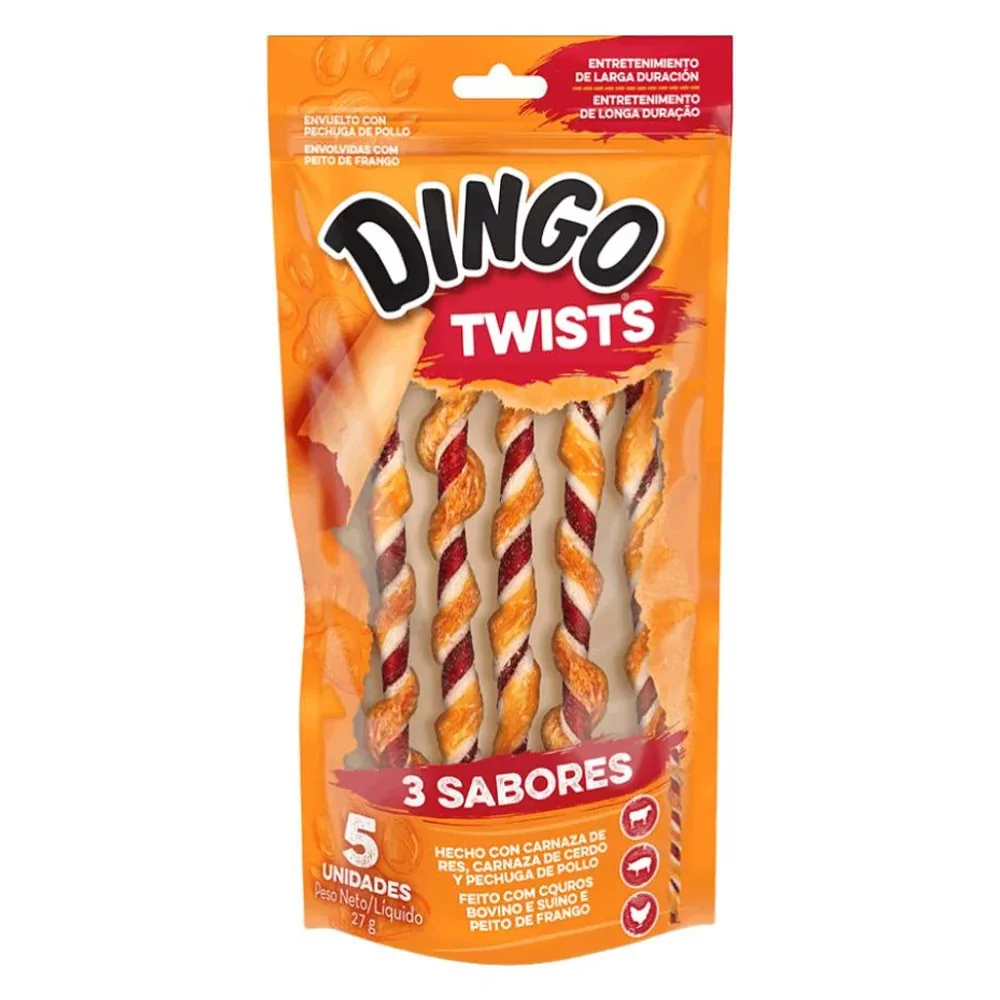 Dingo Twist Snack Golosina para Perros Triple sabor x5 und