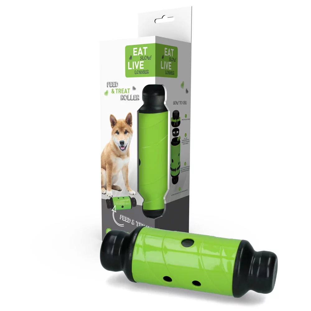 EAT Slow Live Longer Juguete p/ premios mascota Small Verde