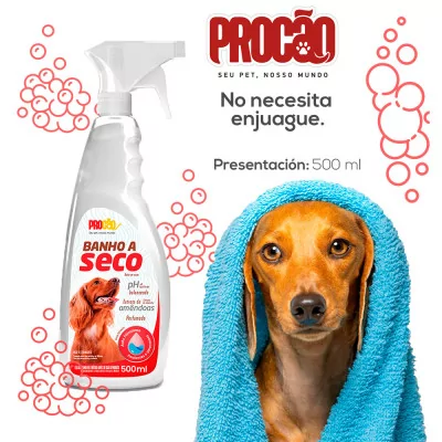 Procao Baño en Seco Transparente para Perros 500 ml