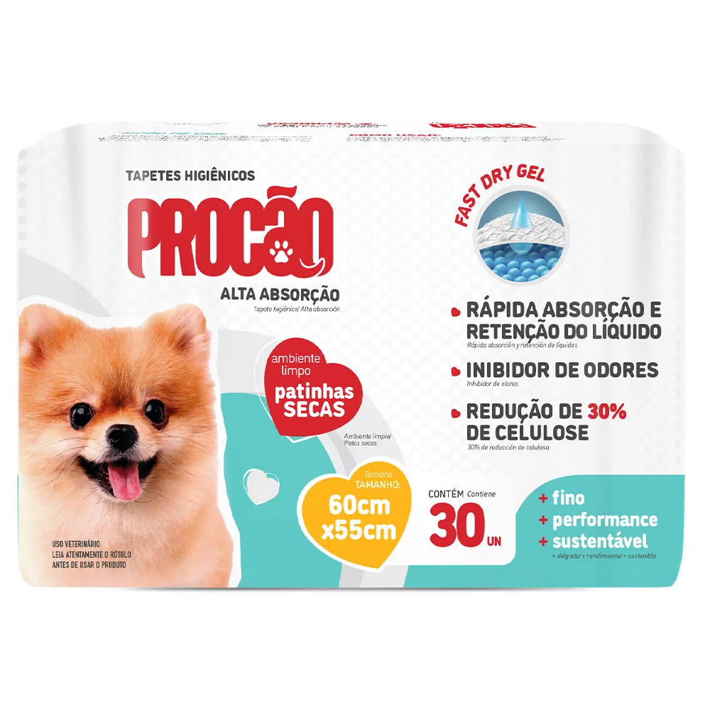 Procao Tapete Entrenamiento Mascotas 55 x 60 cm x 30 und