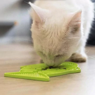 Plato Lickimat Casper Verde Anti Ansiedad para Gatos