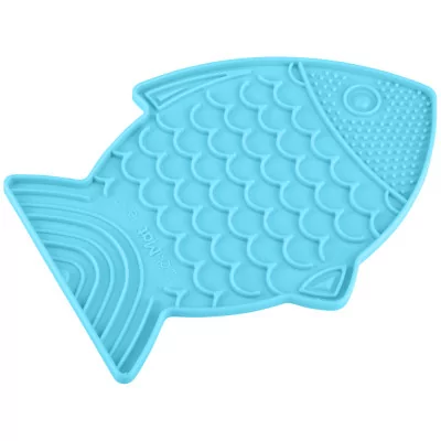 Plato Lickimat Casper Turquesa Anti Ansiedad para Gatos