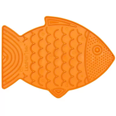 Plato Lickimat Casper Naranja Anti Ansiedad para Gatos
