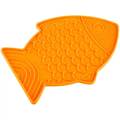 Plato Lickimat Casper Naranja Anti Ansiedad para Gatos