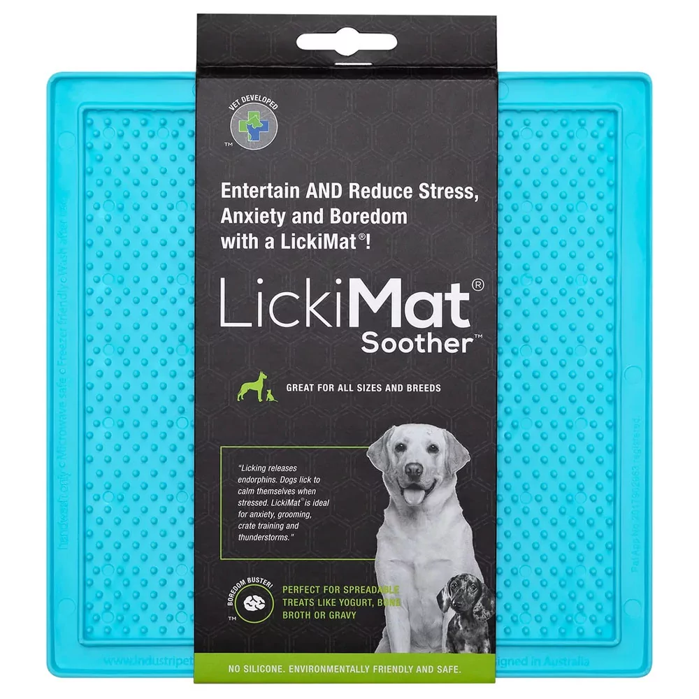 Plato Lickimat Soother Turquesa Anti ansiedad para Perros