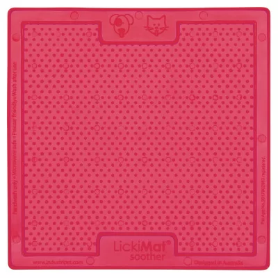 Plato Lickimat Soother Rosado Anti ansiedad para Perros