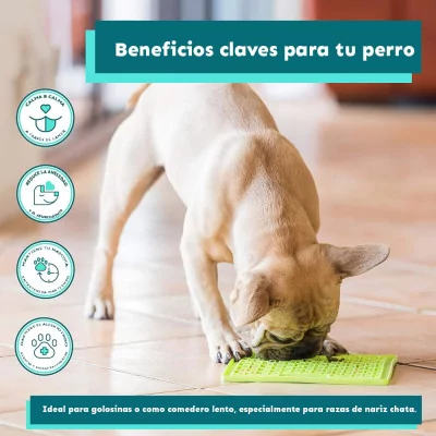 Plato Lickimat Soother Verde Anti ansiedad para Perros