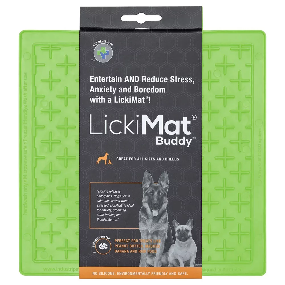 Plato para Perros Anti Ansiedad Lickimat Buddy Verde Plato para Perros Anti Ansiedad Lickimat Buddy Verde