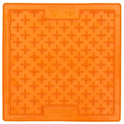 Plato para Perros Anti Ansiedad Lickimat Buddy Naranja Plato para Perros Anti Ansiedad Lickimat Buddy Naranja