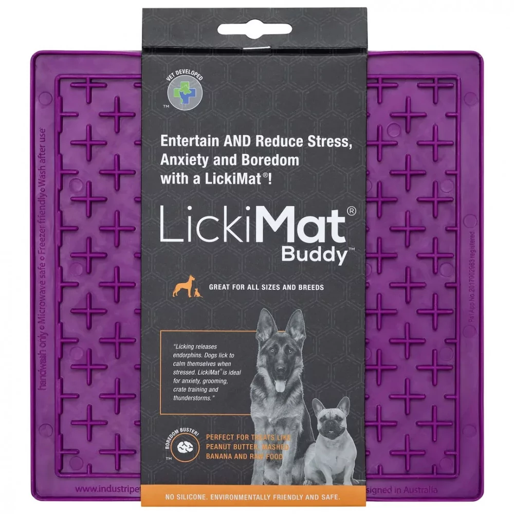 Plato para Perros Anti Ansiedad Lickimat Buddy Morado