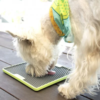 Plato para Perros Antiansiedad Lickimat Tuff Soother Naranja Plato para Perros Antiansiedad Lickimat Tuff Soother Naranja