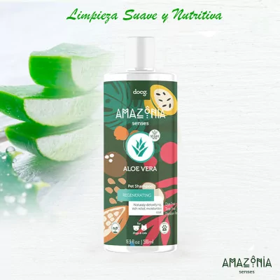 Shampoo para Perros y Gatos Amazonia Senses Aloe Vera 500ml