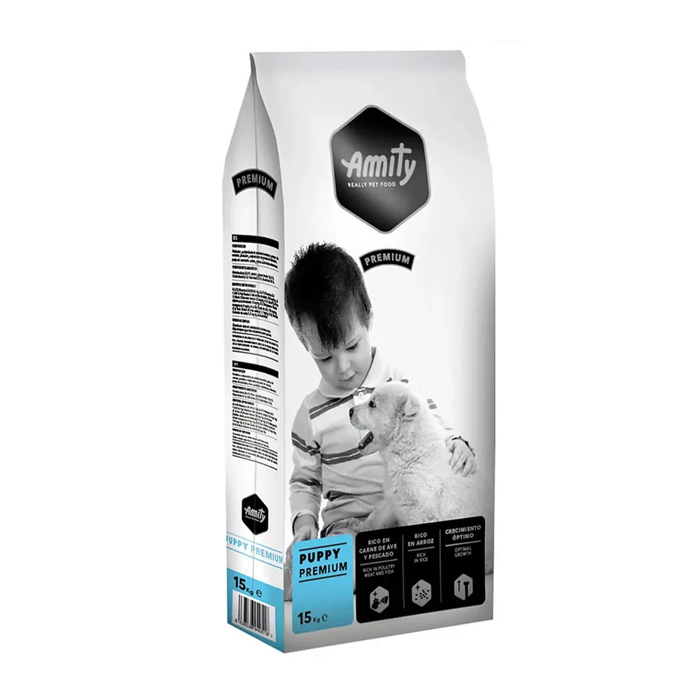 Amity Premium Pollo y Arroz para Perros Puppy 15Kg Amity - 1