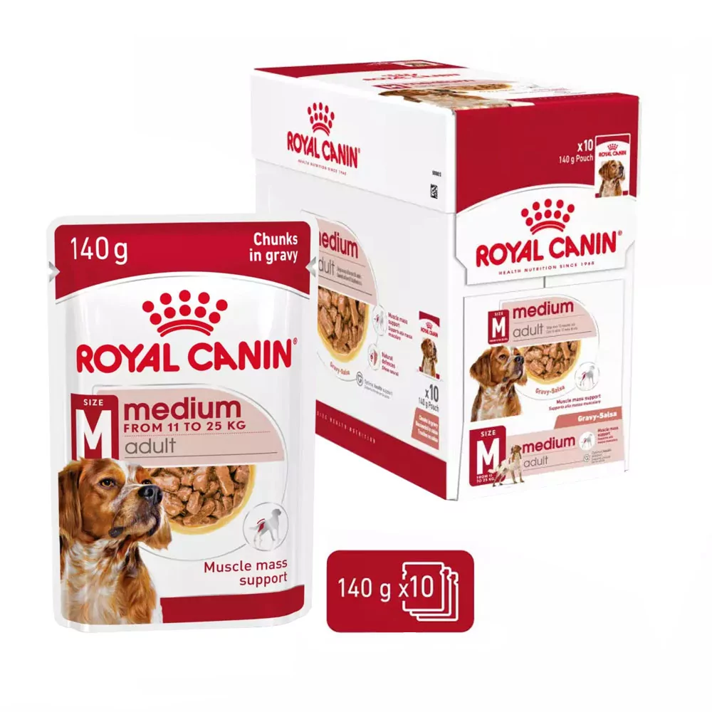 Salsa Royal Canin SHN para Perros Medianos Adultos 10x140gr