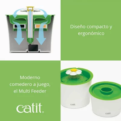 Fuente de Agua para Gatos con Flor Cat it 3L - 7