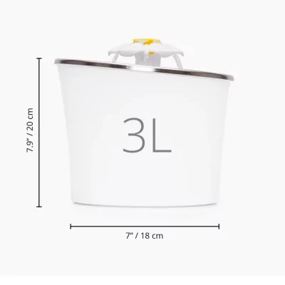 Cat It Fuente de Agua para Gatos Acero Inoxidable 3L - 2