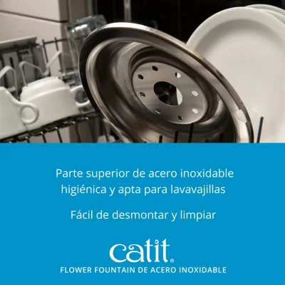 Cat It Fuente de Agua para Gatos Acero Inoxidable 3L - 7