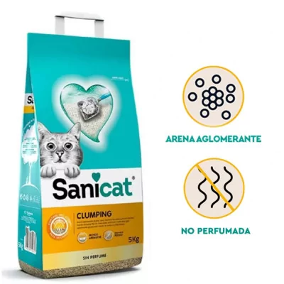 Sanicat Clumping Arena Sanitaria Aglomerante para gatos 5KG
