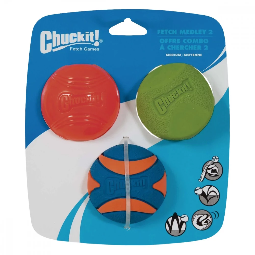 Chuckit! Juguete Fetch Medley Gen 2 Medium - 3-Pack Chuckit - 1