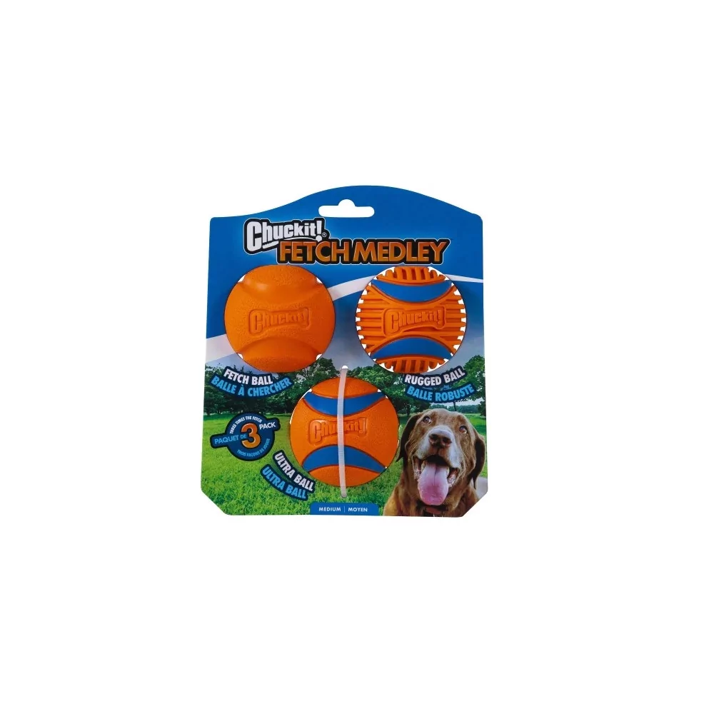 Chuckit! Juguete Fetch Medley Gen 3 Medium 3-Pk Chuckit - 1
